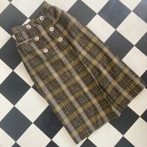 Vintage 1950s Jo Collins Tweed Secretary Midi Skirt
